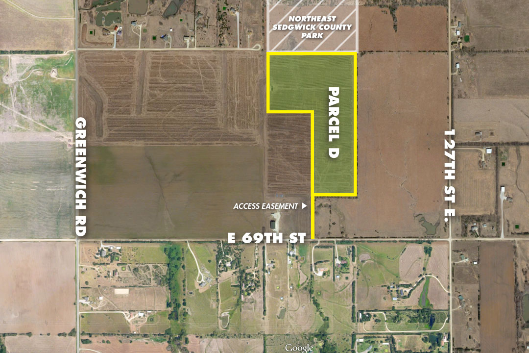 (NE) Parcel D 43 Acres ± Land, 127th St E 69th St N, Wichita, KS