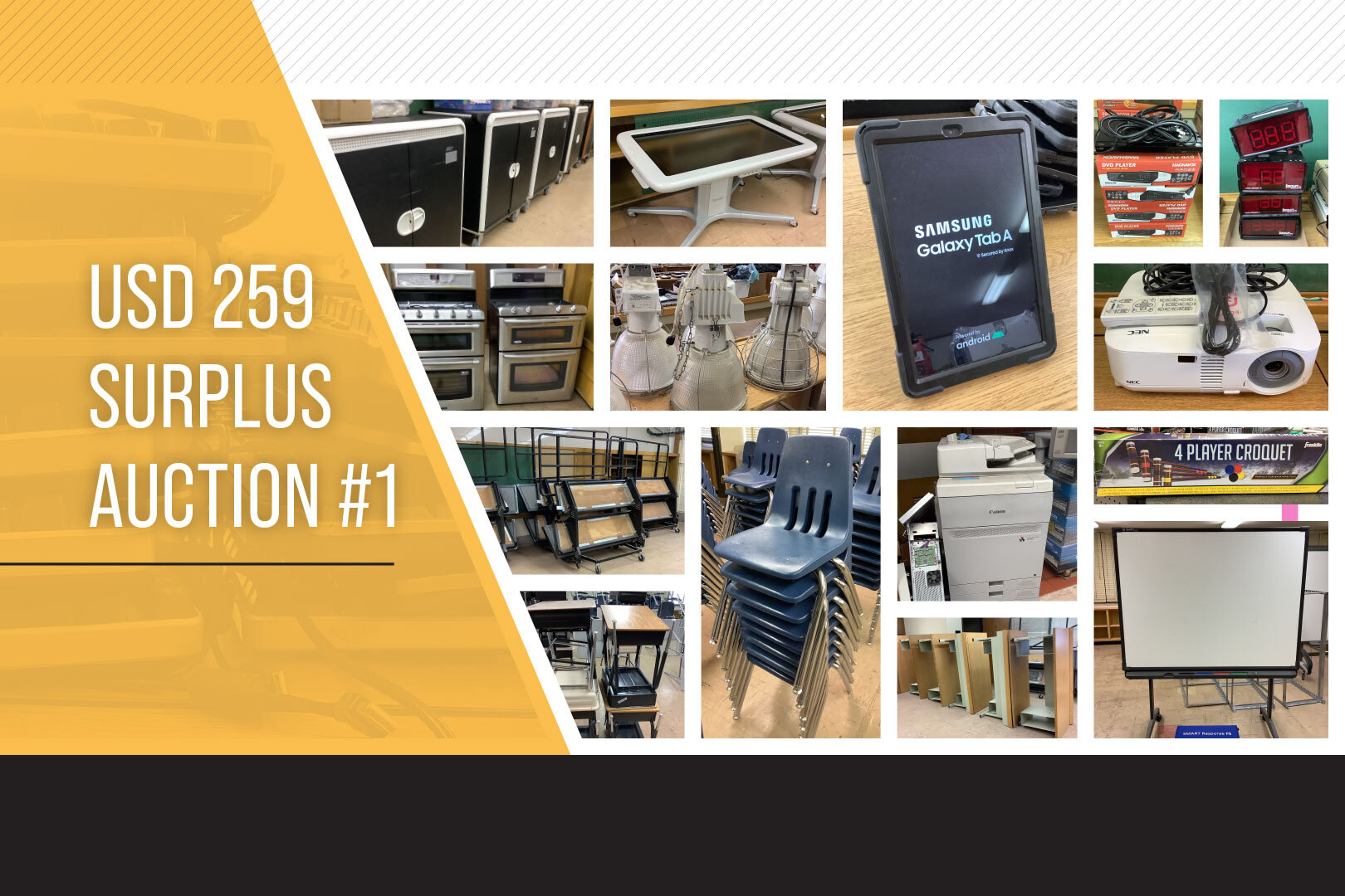 USD 259 Surplus Auction 1, 6123 E. 11th St. N., Wichita, KS 67208