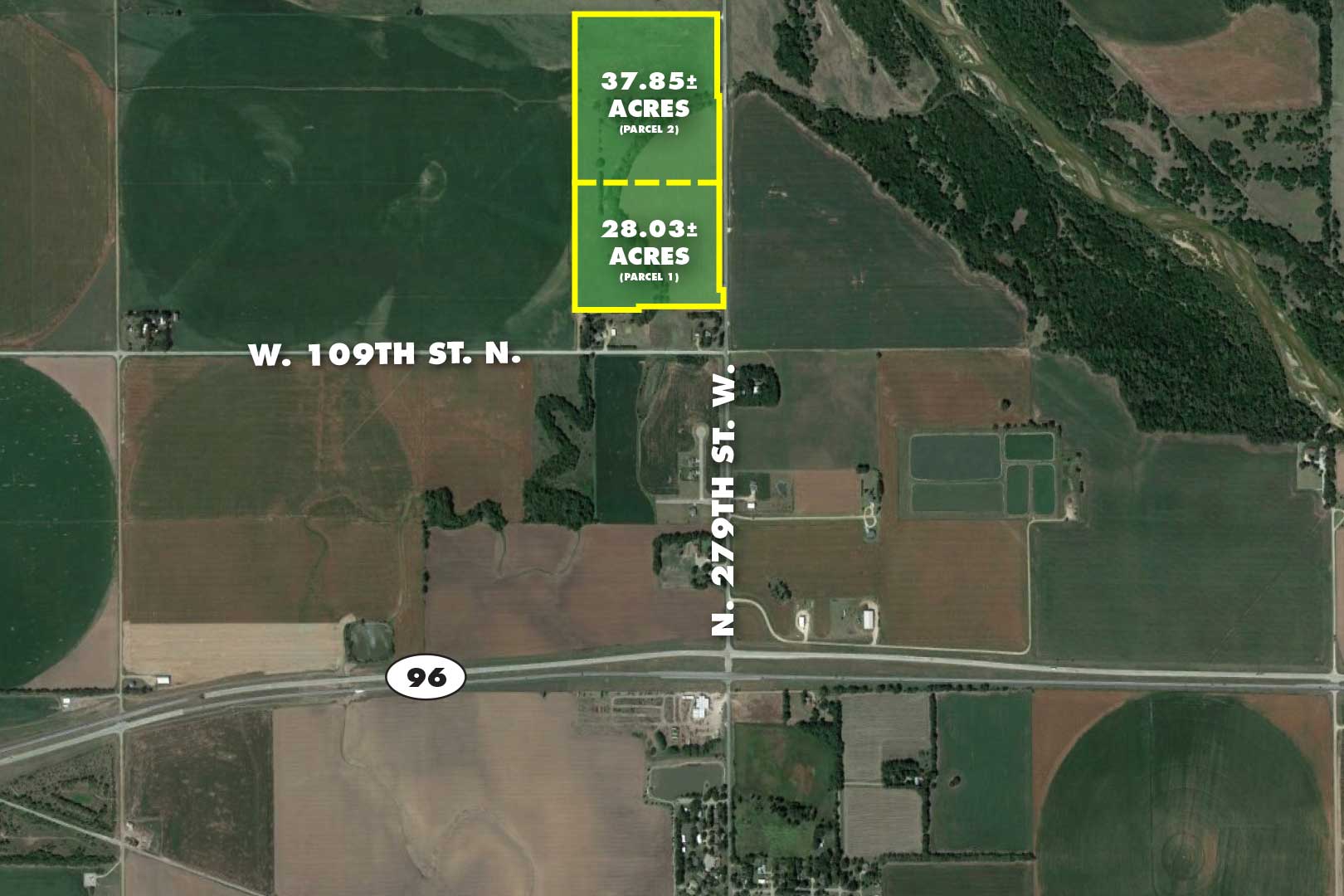 (Sedgwick County) 65.88 +/ Acres Offered In 2 Parcels, 65.88 +/ Acres