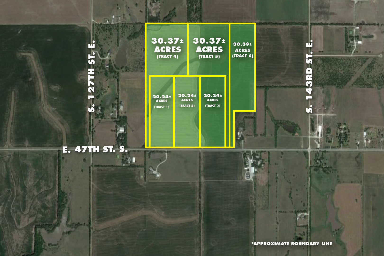 (Sedgwick County) ABSOLUTE 150 ± Acres Offered In 6 Tracts, 150