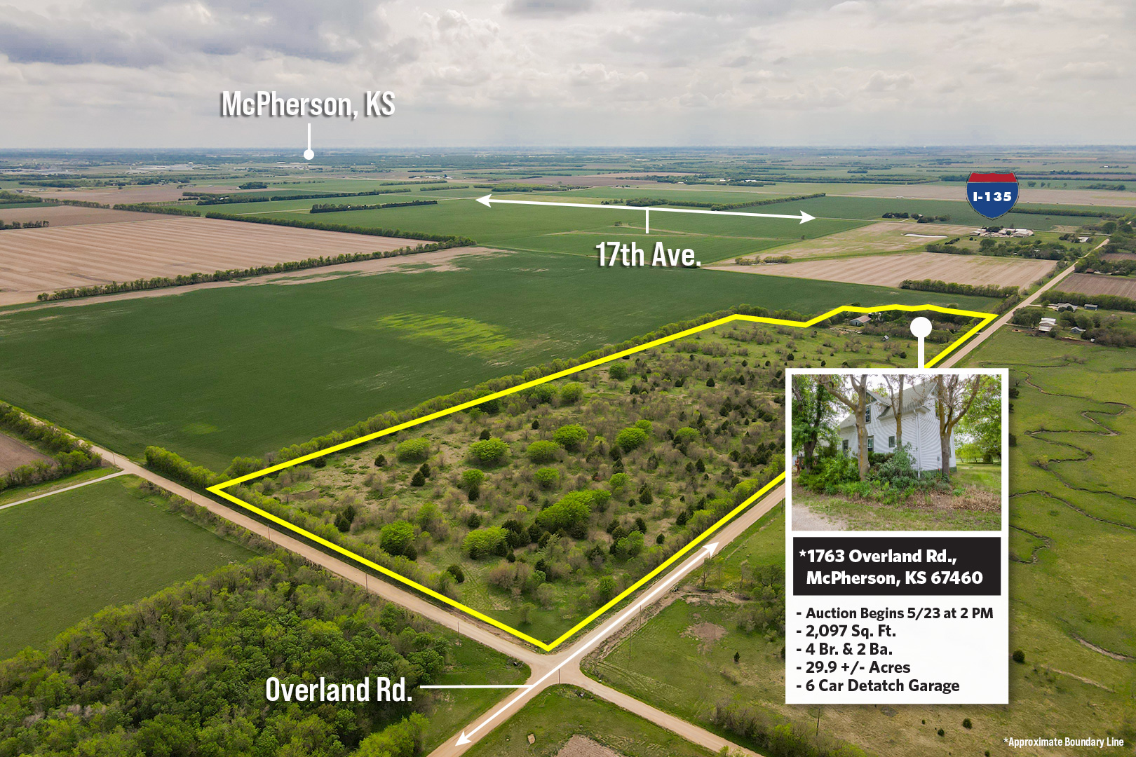 1763 Overland Rd., MCPHERSON, KS 67460 McCurdy Real Estate & Auction