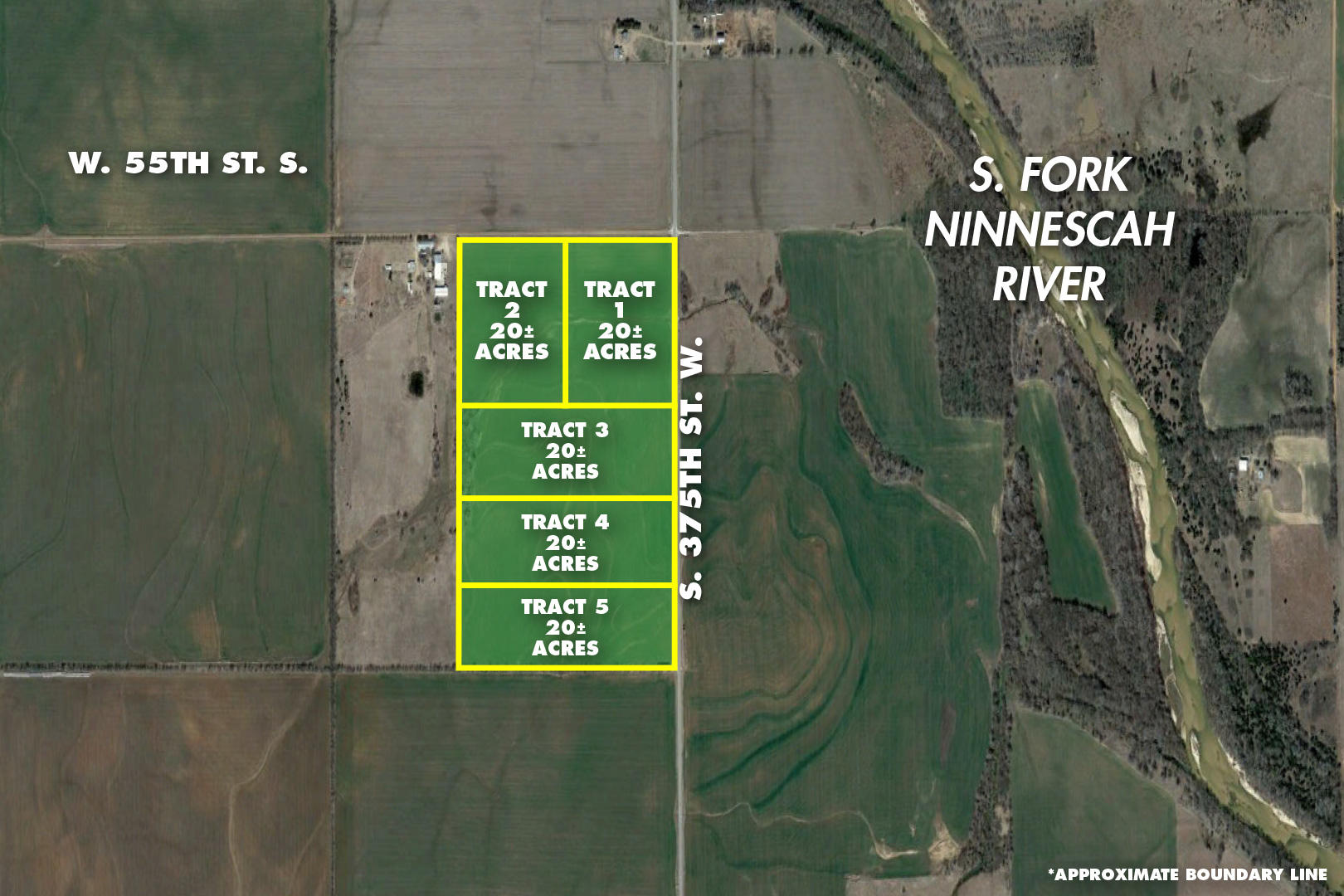 (Sedgwick County) (5) 20+/ Acre Parcels Offered In Live MultiTract